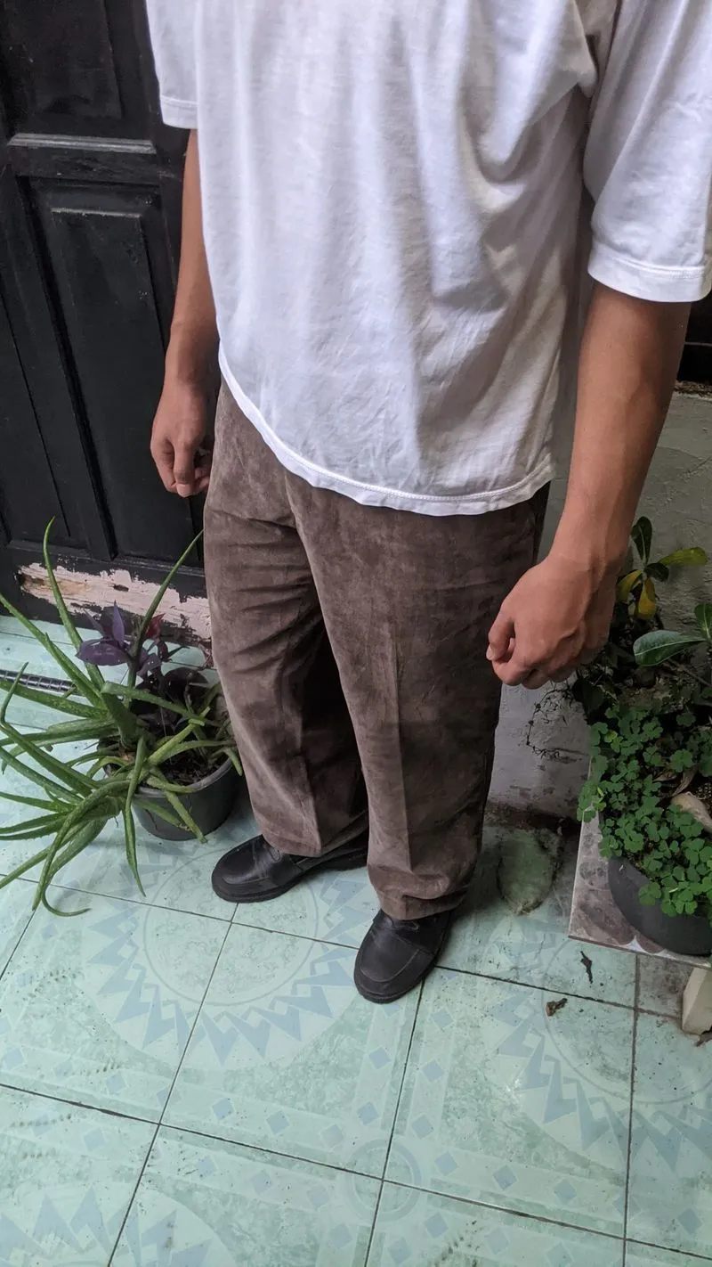 Corduroy Pants brown loose fit - by [YUKI TORII] photo 1