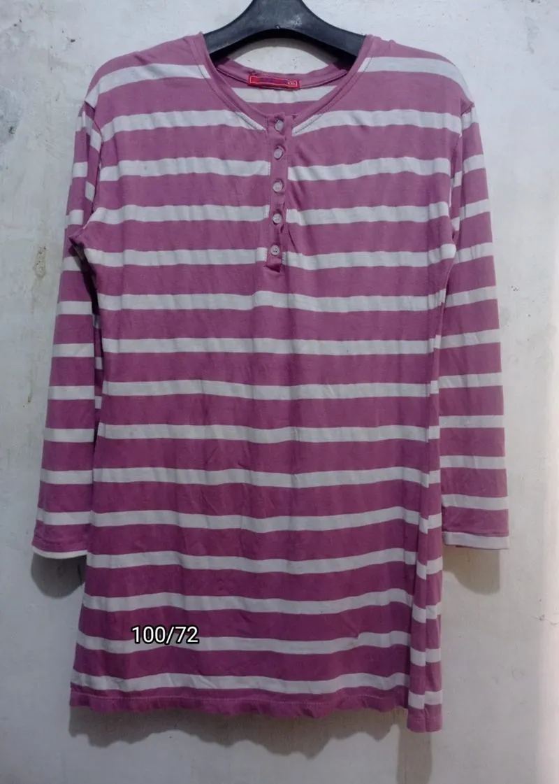 Kaos Lengan Panjang Salur  photo 1