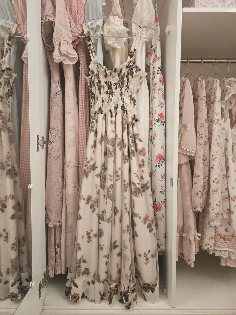 ethereal vintage floral maxi dress. photo 1