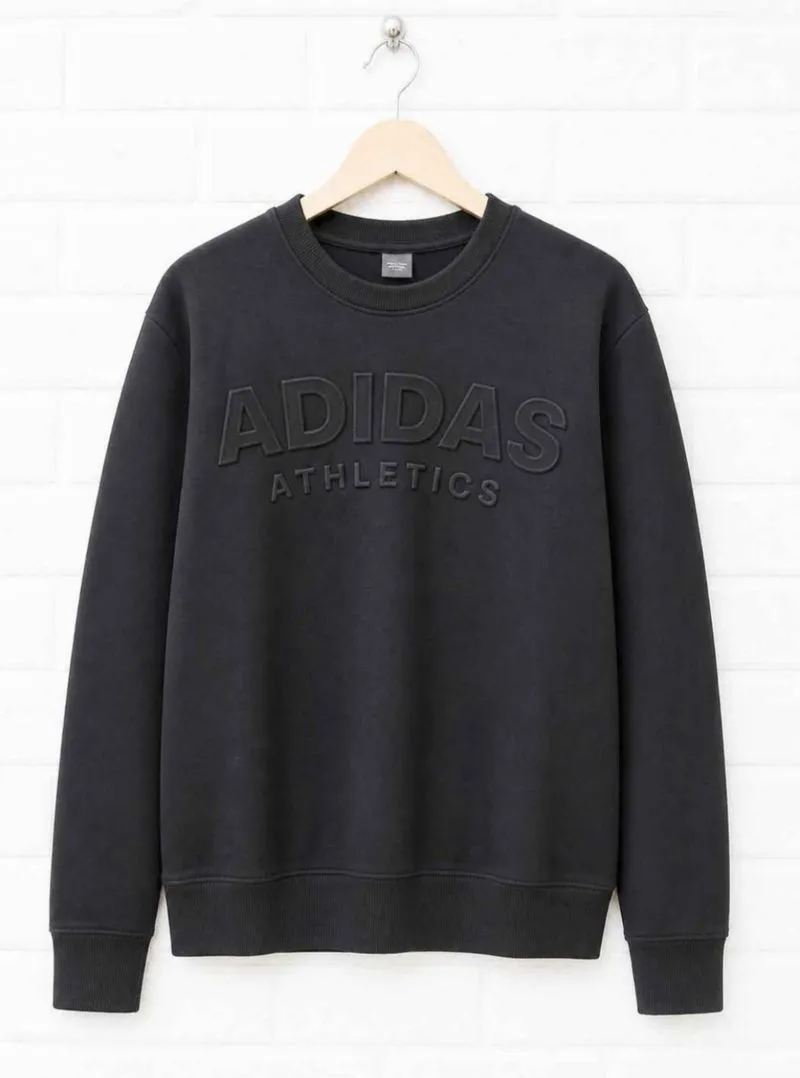 Crewneck Adidas Hitam Big Logo Timbul. photo 1