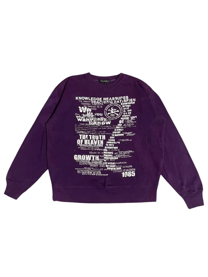 Y2K Beaumont Carr Skull Poem Crewneck photo 1