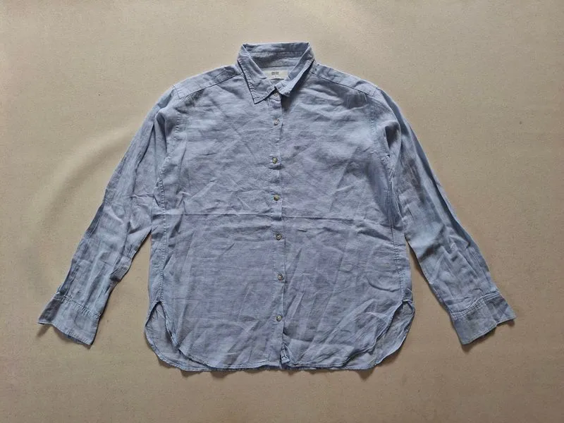 KEMEJA UNIQLO LINEN ORIGINAL 100% photo 1