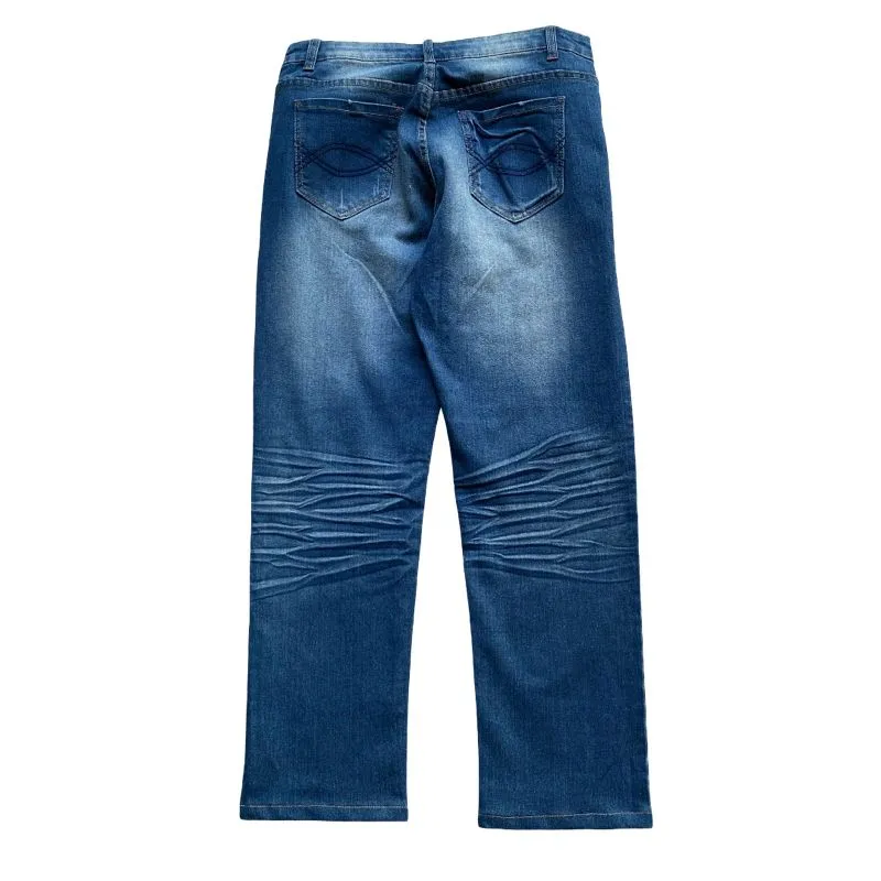 Japanese brand Streetwear Vintage Jeans Pria navy photo 1