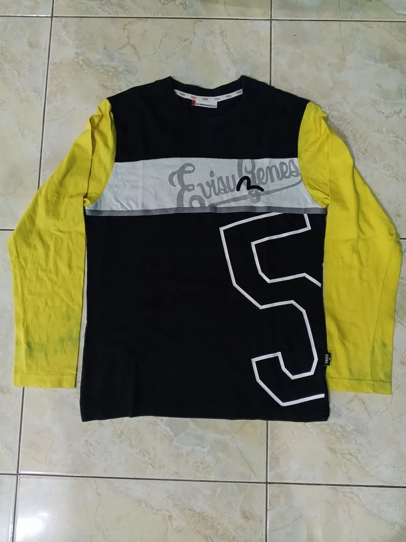 Evisu Genes Longsleeve Raglan Shirt Bordir Logo. photo 1