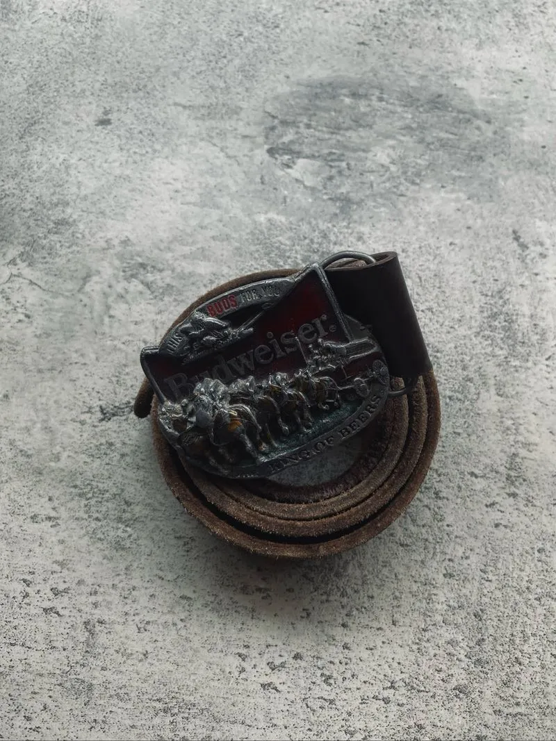 Vtg Belt Buckle Budweiser 1987 photo 1