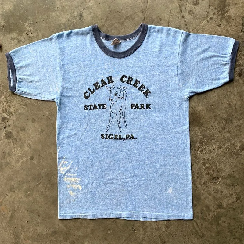 1970s Single Stitched "Clear Creek" Russell Athletic Ringer  photo 1