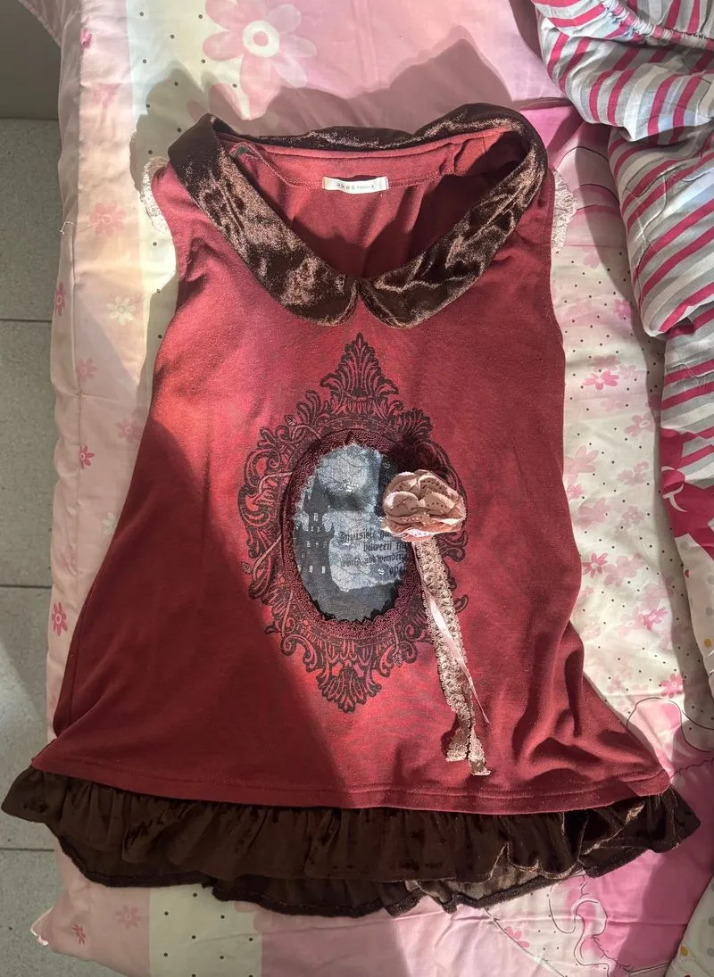 axes femme graphic mini dress maroon coquette dolly photo 1