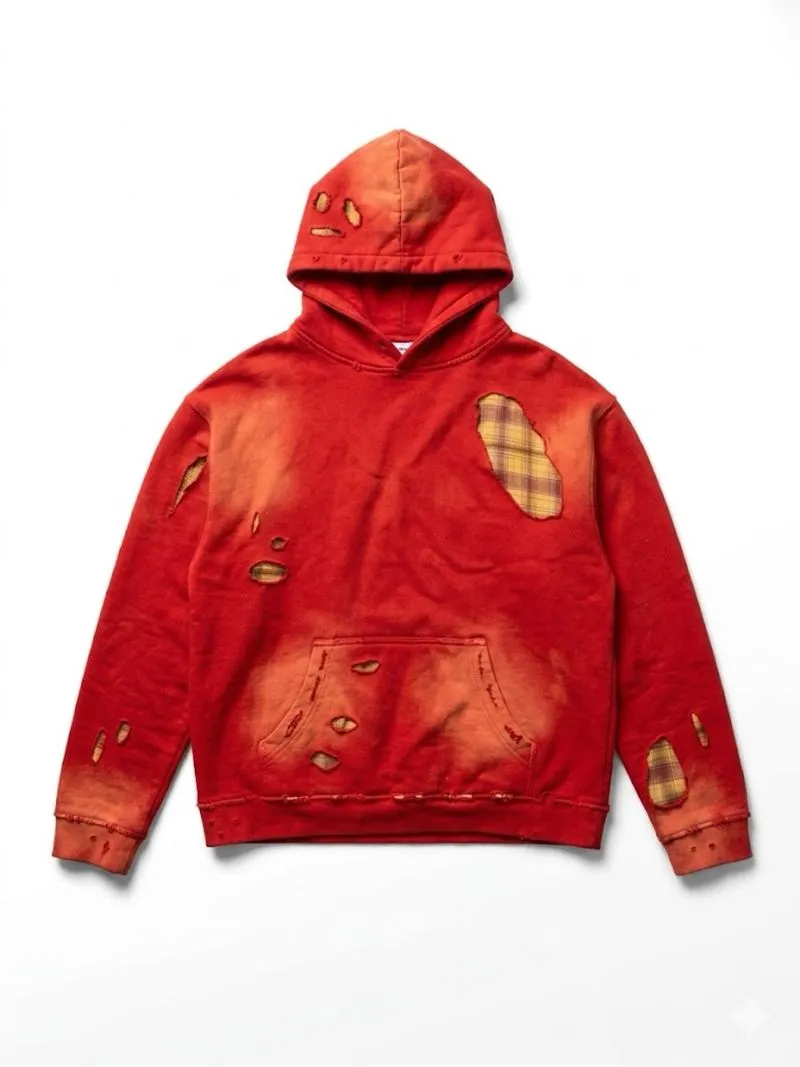 Mercie Studio - Boxy Hoodie Distressed Red photo 1