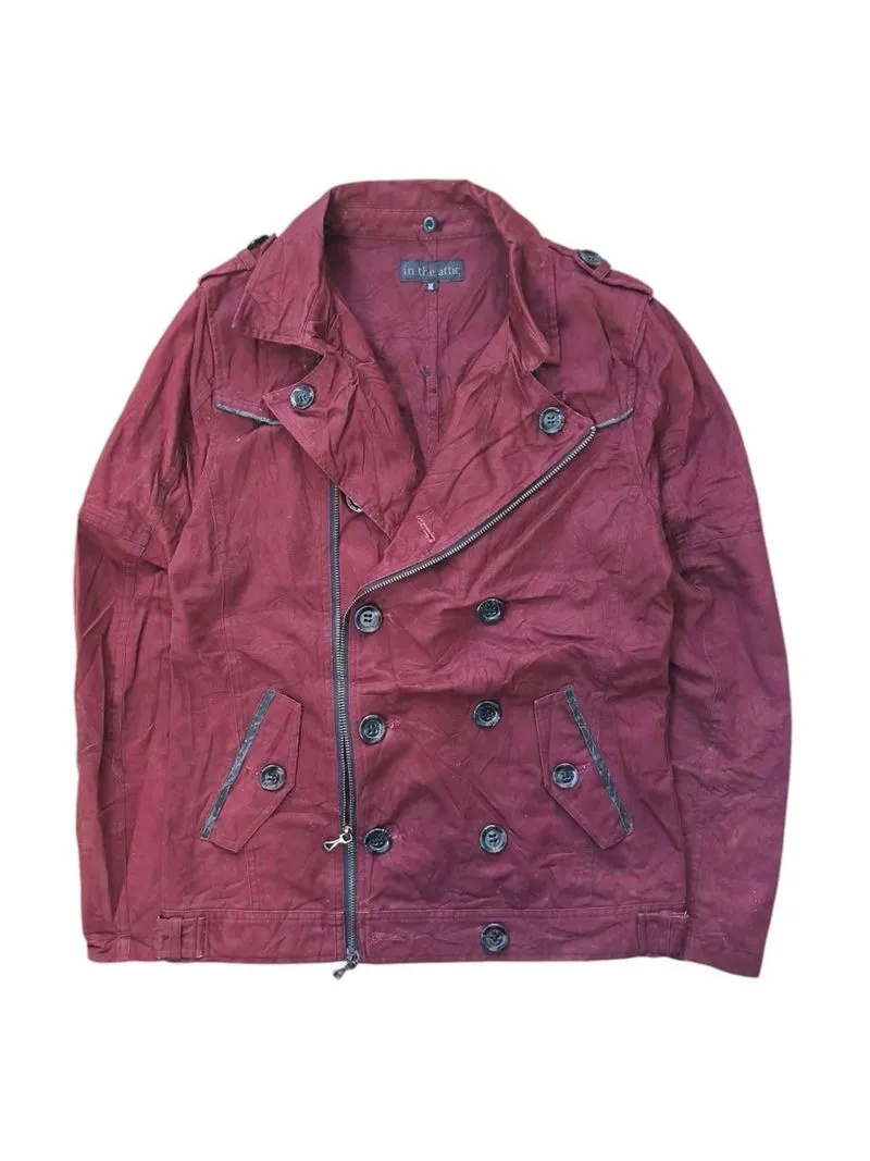 IN THE ATTIC Japan - Jaket Biker Ramones Burgundy Size M photo 1