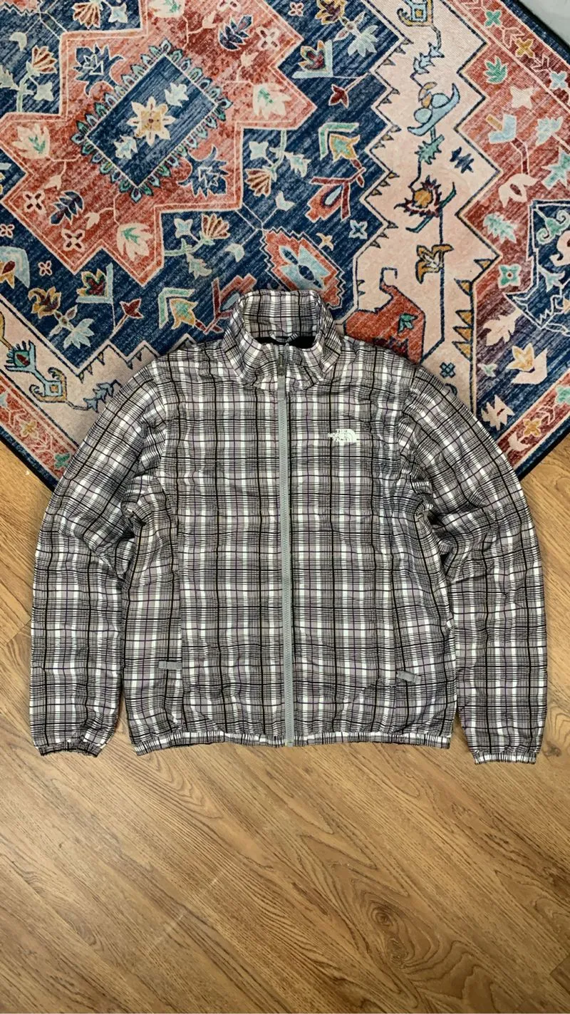 The north face Plaid full zip puffer photo 1