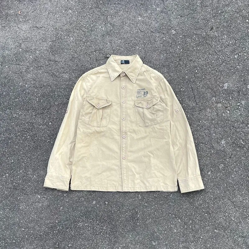 military-style button-up Y2k photo 1