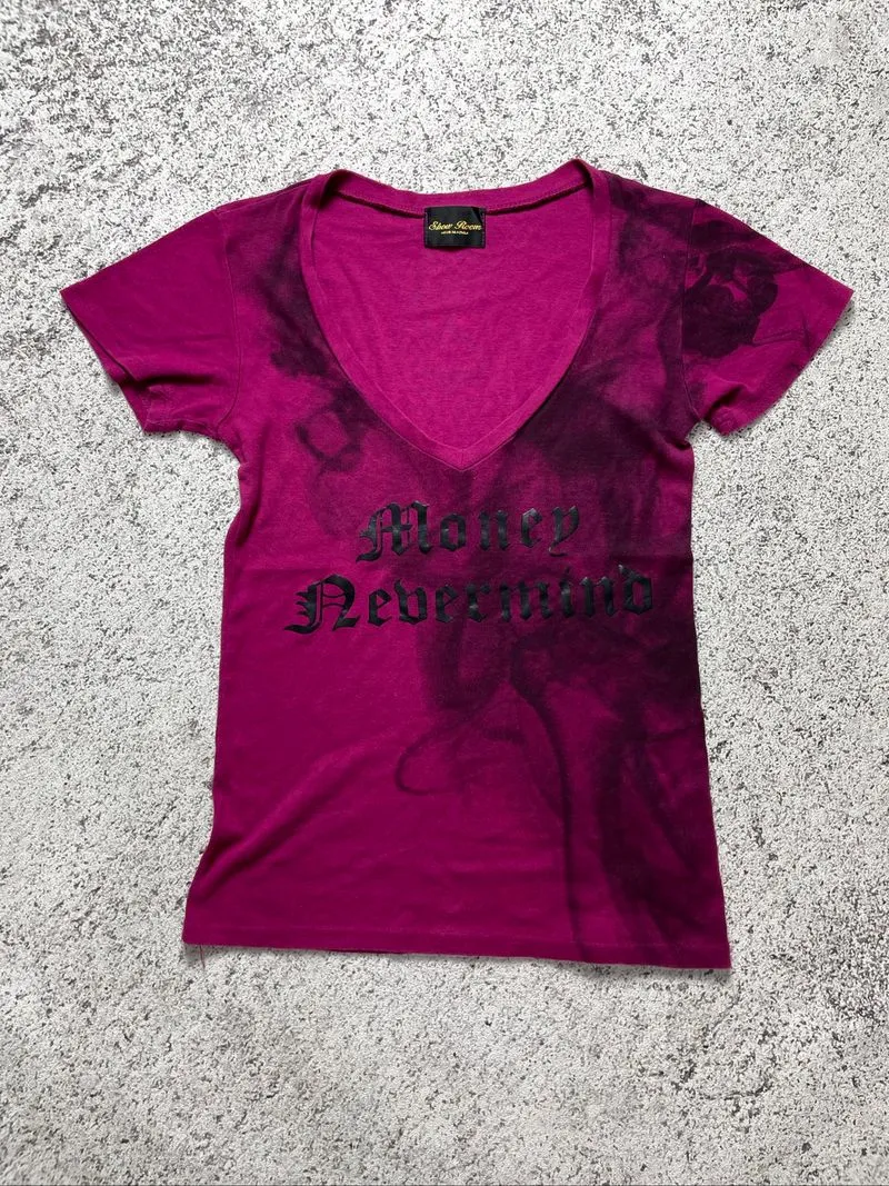 Baby tee y2k emo gothic punk grunge vkei affliction style photo 1