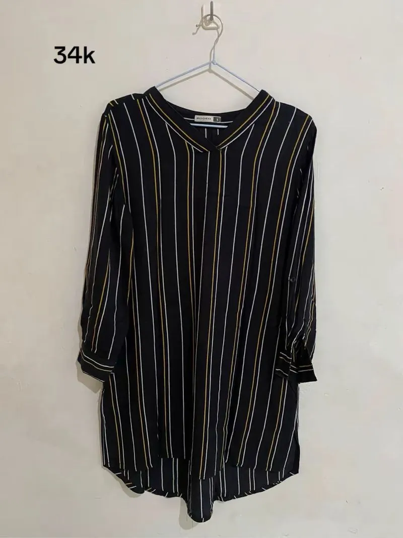 Tunik salur hitam photo 1