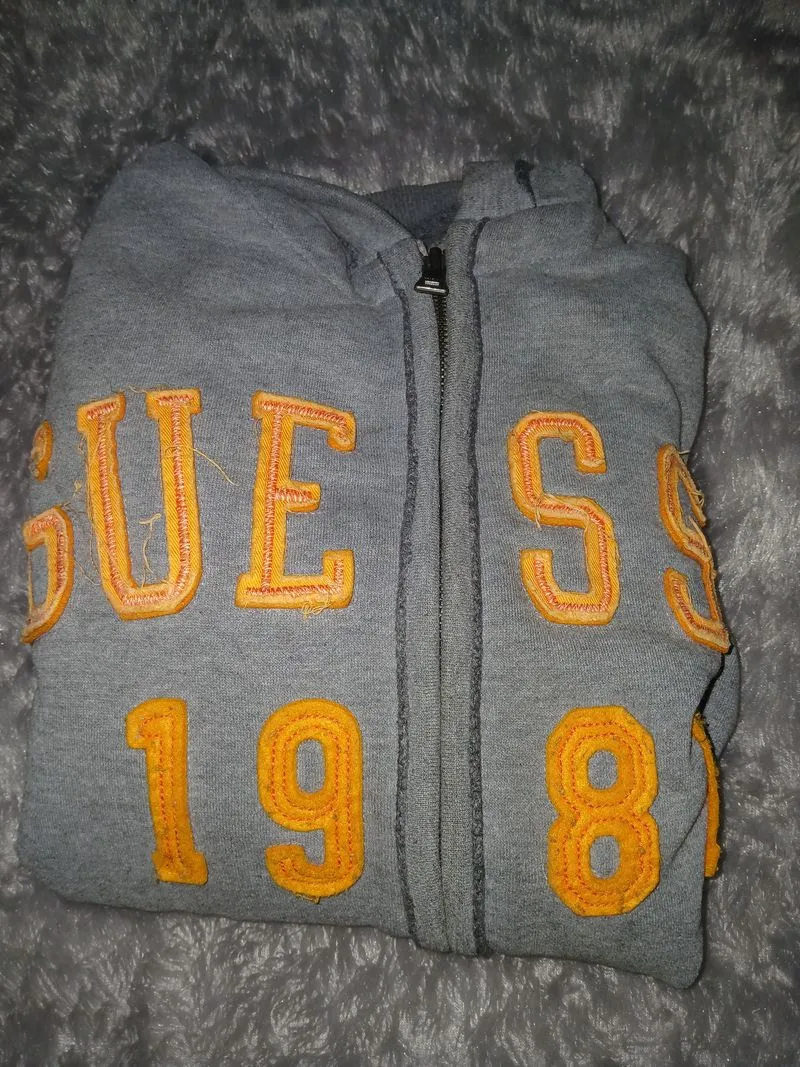 Guess Biker Casual Hoody Pria gray photo 1