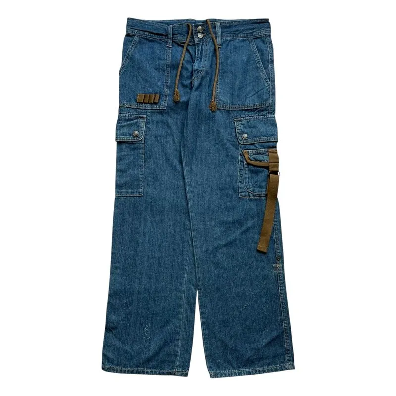 Cargo Wide Denim Pants Japan Fabric photo 1