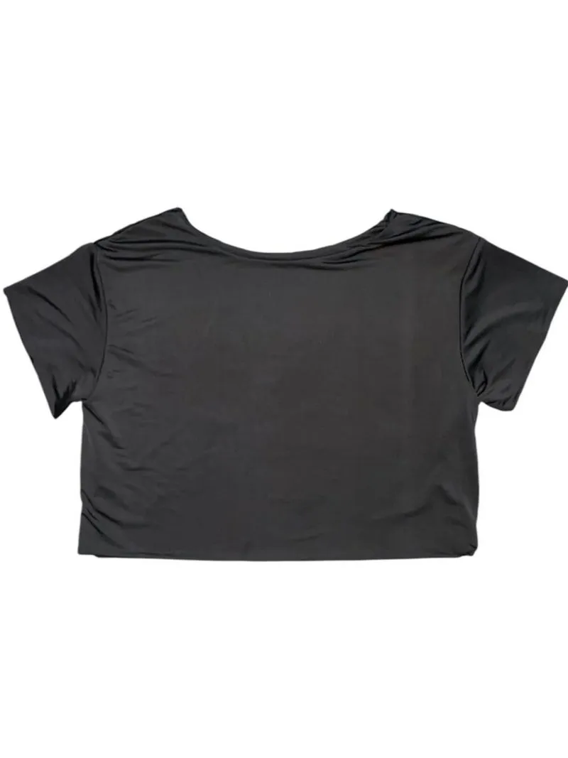 Crop top hitam photo 1