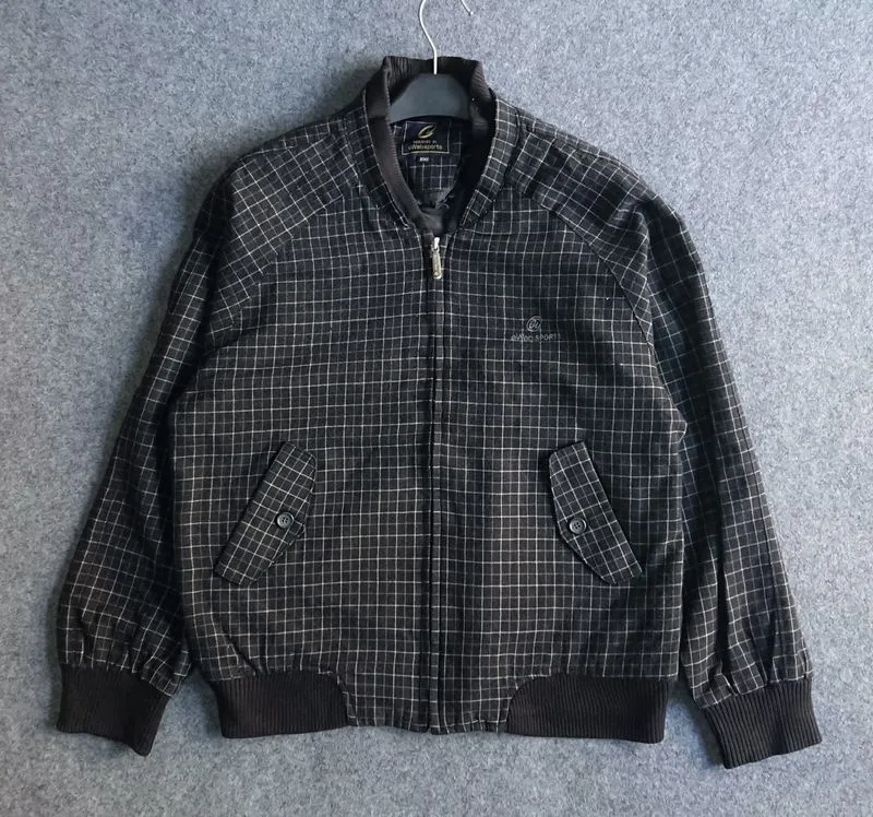Vintage Casual Bomber jacket Pria brown black photo 1