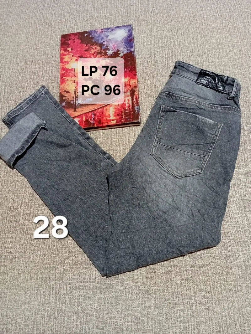 CELANA JEANS DENIM RIPPED FADING GREY WASH IKONIK POCKET photo 1