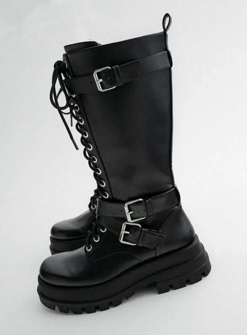 Rare ZARA Combat boots, size 37 photo 1
