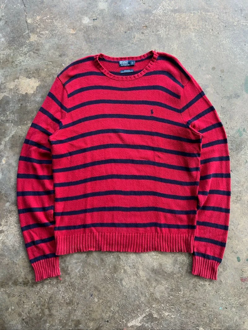 90’s Polo By Ralph Lauren Stripe Sweatshirt photo 1