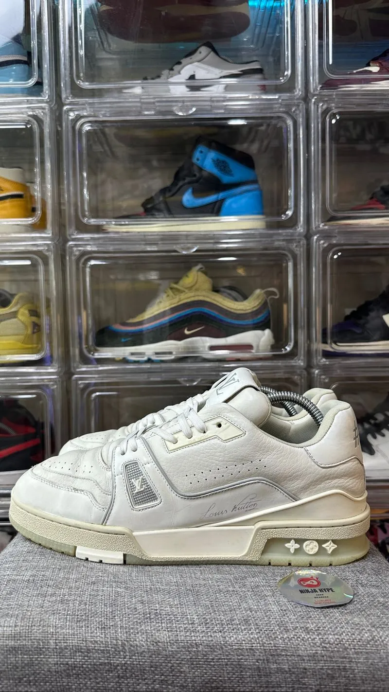 LOUIS VUITTON TRAINER WHITE LEATHER SNEAKERS , LOUIS VUITTON photo 1