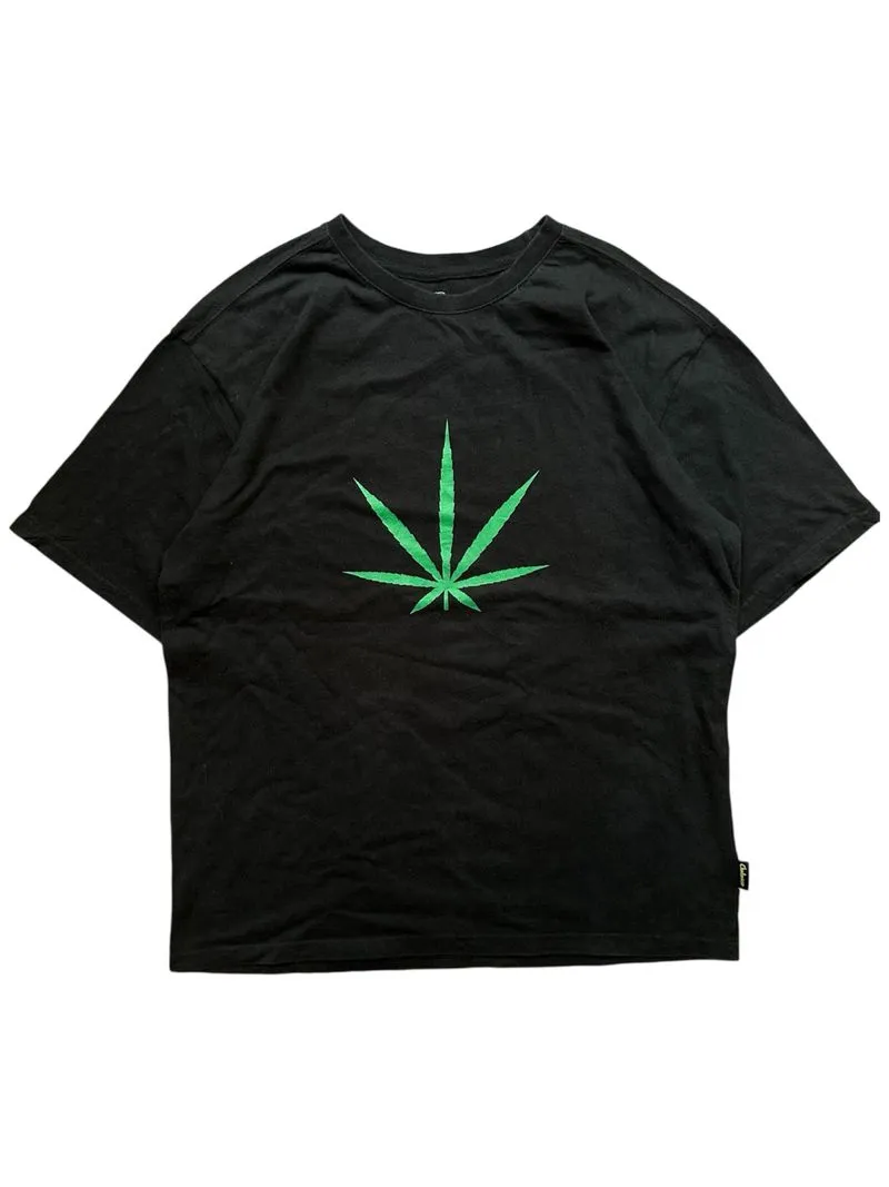Vintage ganja marijuana leaf short sleeve tshirt tee kaos  photo 1