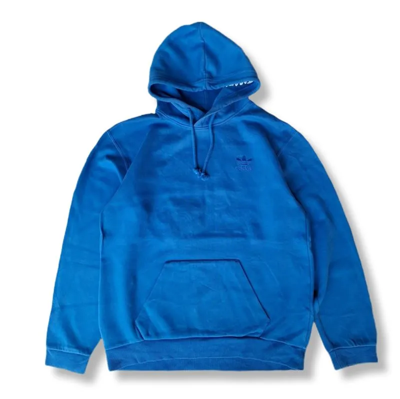 ADIDAS EMBOSSED TREFOIL BLUE HOODIE | OUTERWEAR | GS photo 1