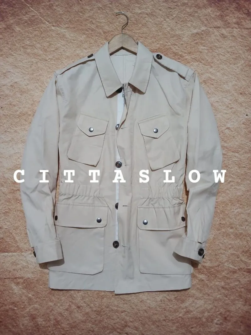 CITTASLOW slimfit casual jaket kanvas second thrift photo 1