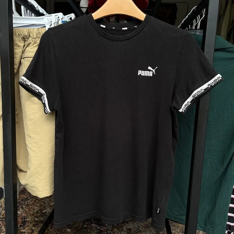 Black Puma Logo Ringer Tee  photo 1