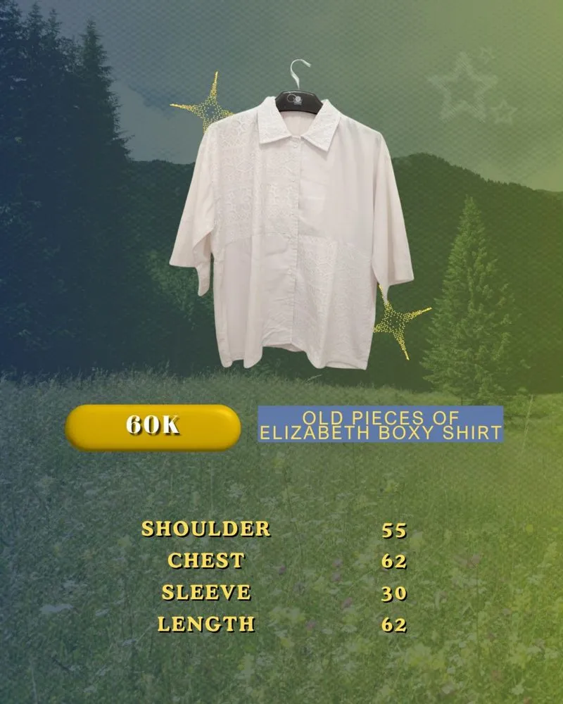 Elizabeth boxy white shirt photo 1