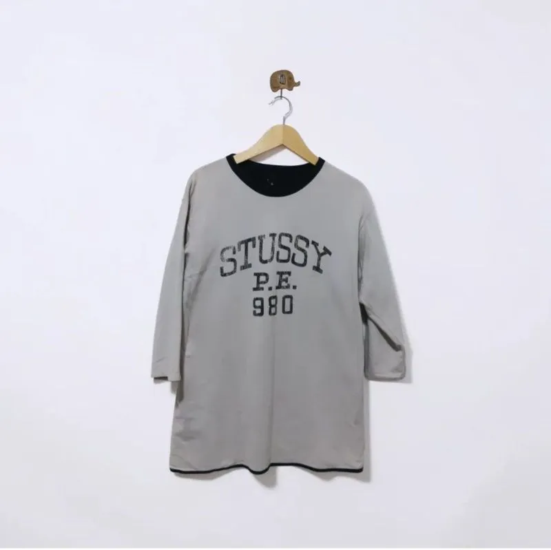 Stussy Big Fonts Reversible Black & White Sweatshirt photo 1