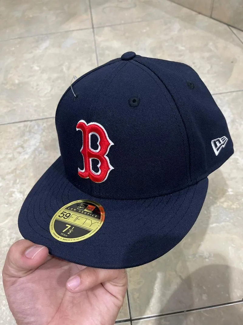 Topi New era fitted 59fifty low profile boston 7 1/2 origina photo 1