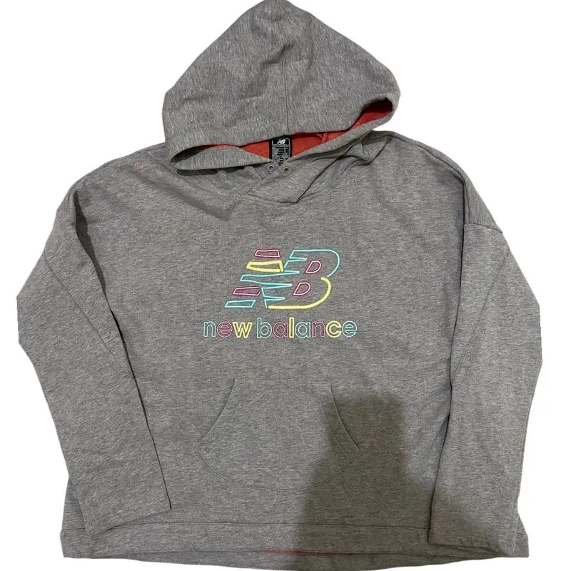 New Balance Luxury Casual Hoody Wanita gray photo 1
