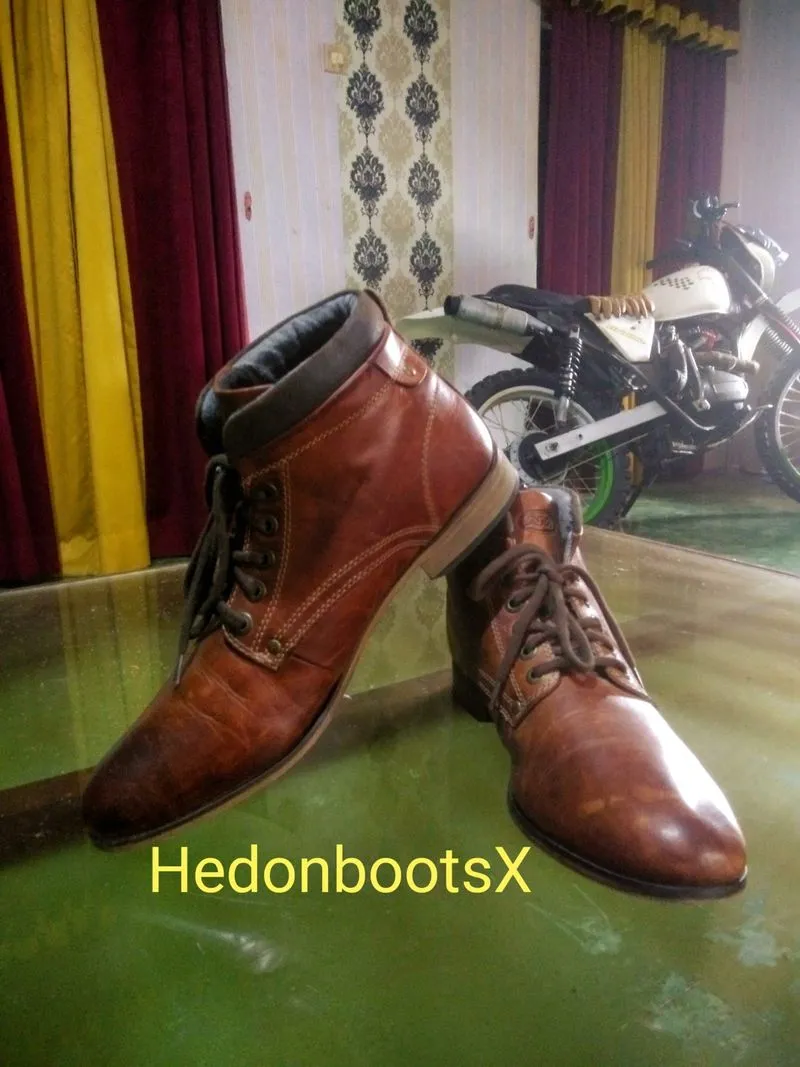 Vintage AM Casual Leather Lace Up Boots photo 1