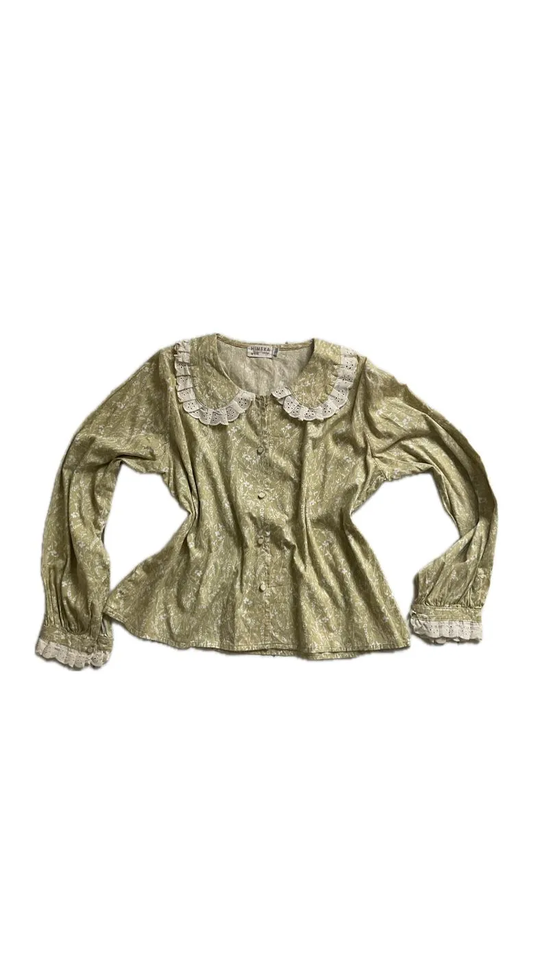 Floral top himeka vintage renda coquette photo 1