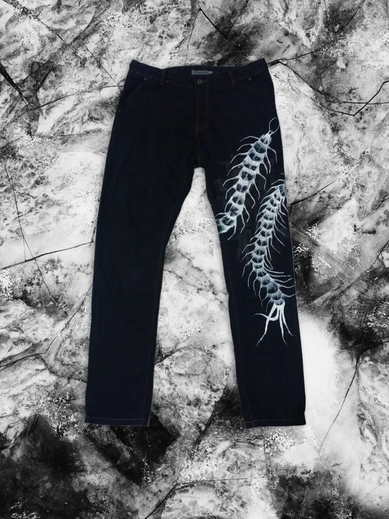 Reworked Jeans—Handpainted Cybersigilism photo 1