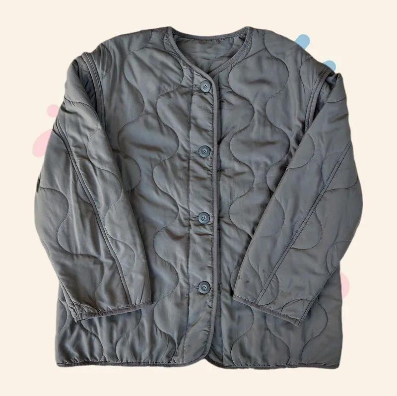 Jacket GU Heat Padded 2 Way Oversize Blouson (Army) photo 1