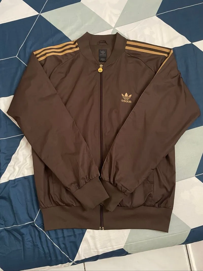 bomber jacket adidas vintage trefoil logo photo 1