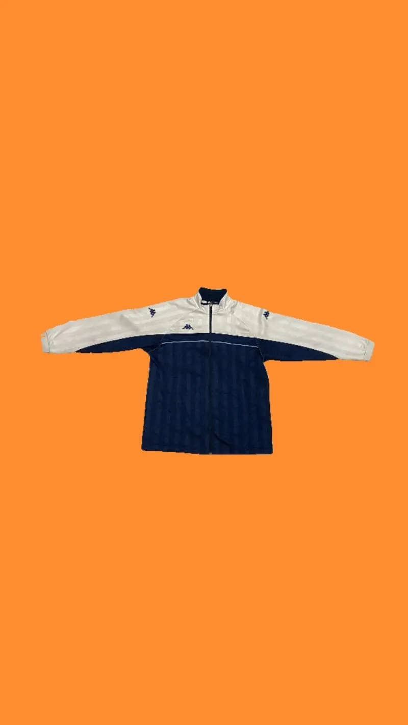 Kappa Vintage Sportswear Track jacket Pria white navy photo 1