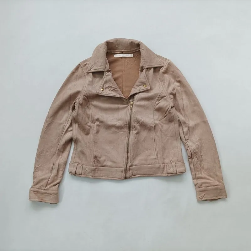 Ray cassin faux suede biker size M wanita H039 photo 1