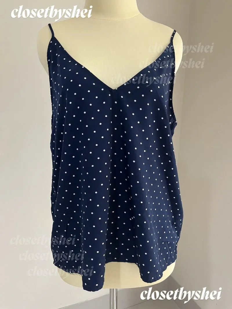 Abercrombie & Fitch Polkadot Navy Cami top photo 1