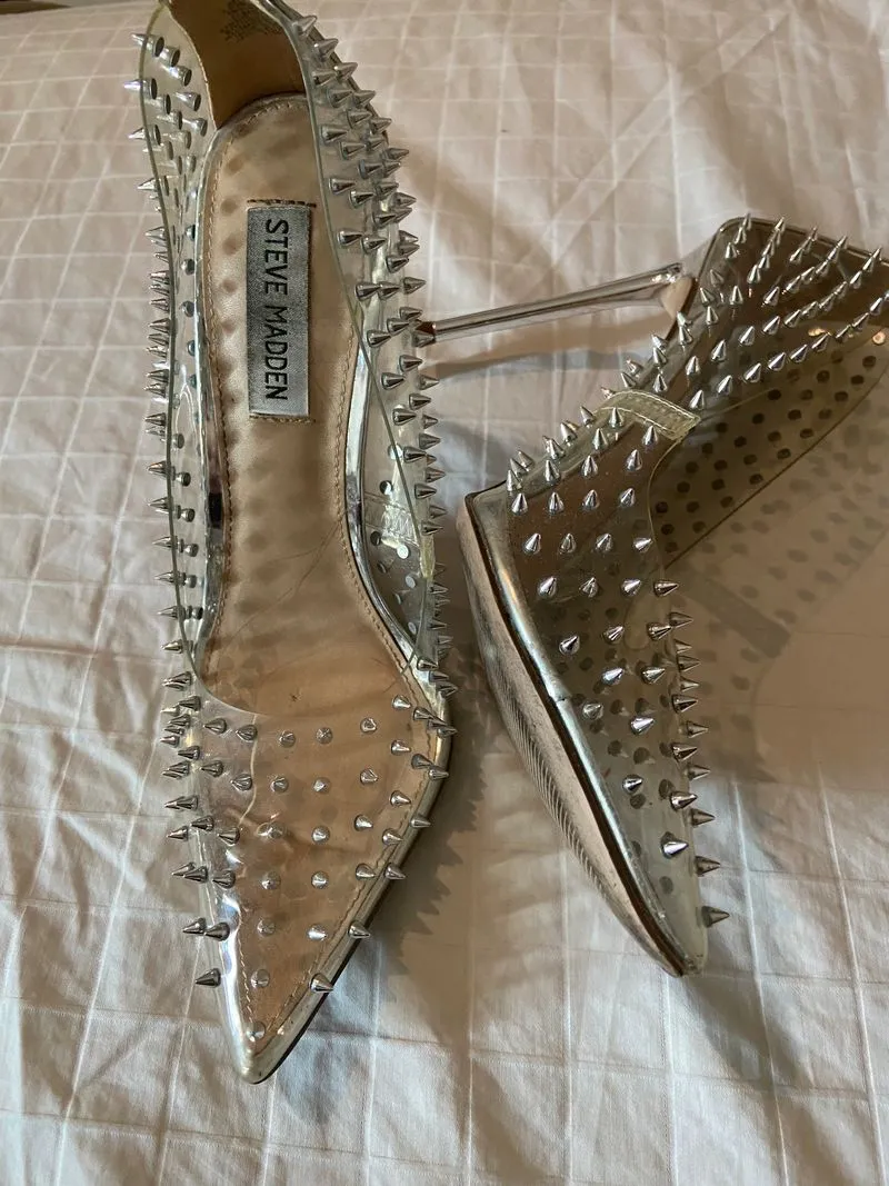 Steve Madden Luxury Minimalist Heels Wanita silver photo 1