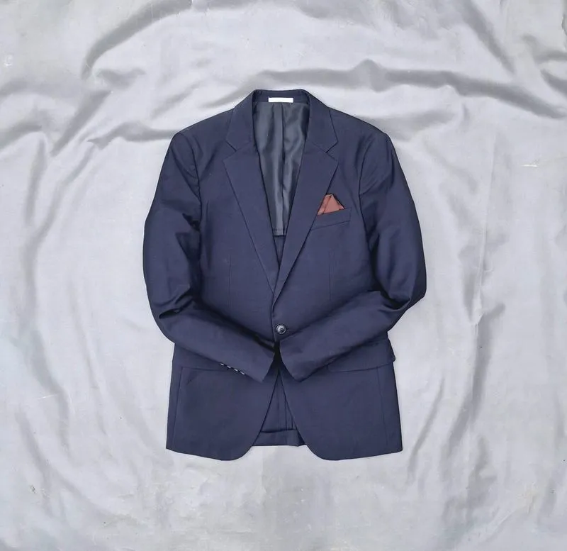 L72/and z/size M/blazer navy slimfit pria/jas pria navy/jas photo 1