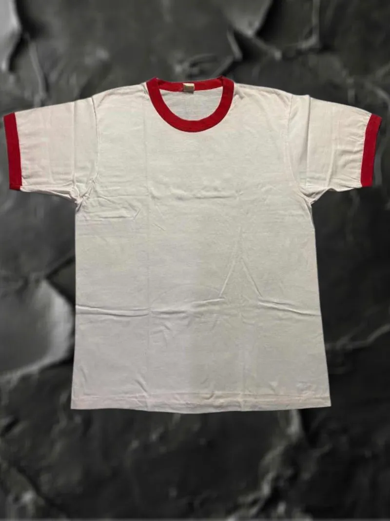 Screenstars Ringer Tee Blank Single Stitch Vintage photo 1