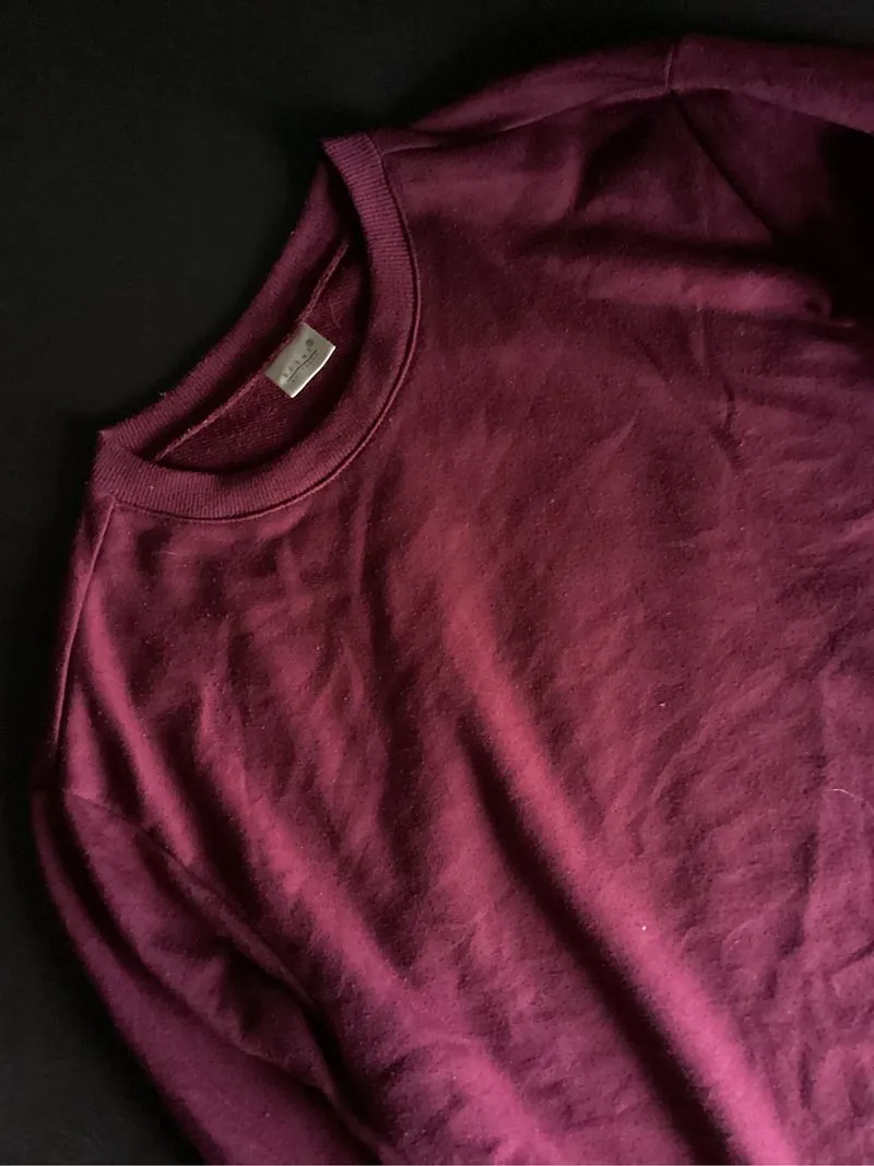 Sweatshirt Crewneck Basic red maroon scent photo 1