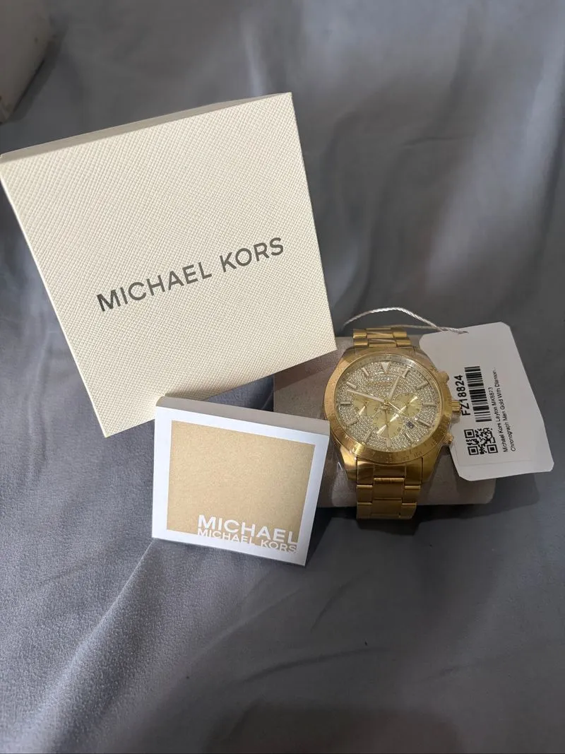 Michael Kors Layton MK8873 Chronograph Men Gold With Diamond photo 1