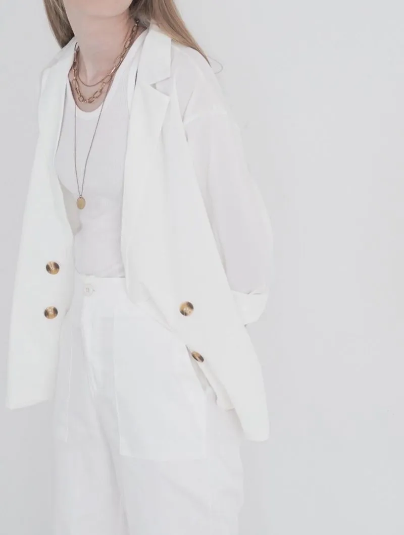 This is April White Blazer photo 1