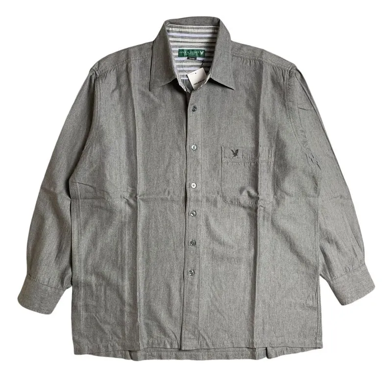 Lyle & Scott Streetwear Casual Formal shirt Pria gray photo 1