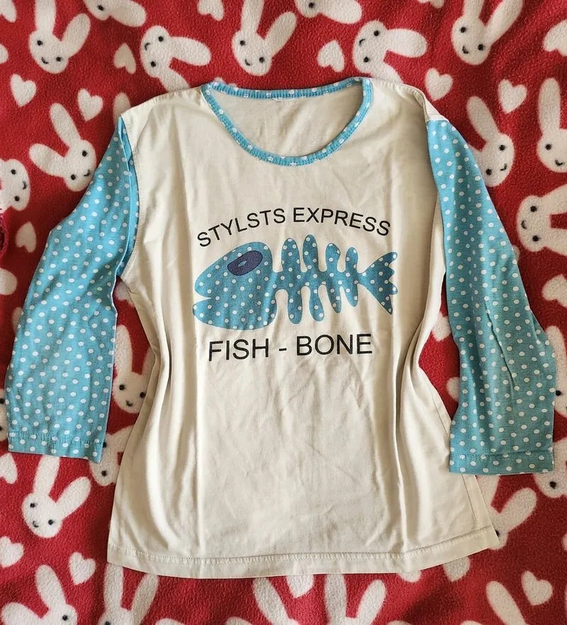 Blue Fish Sweater White  photo 1