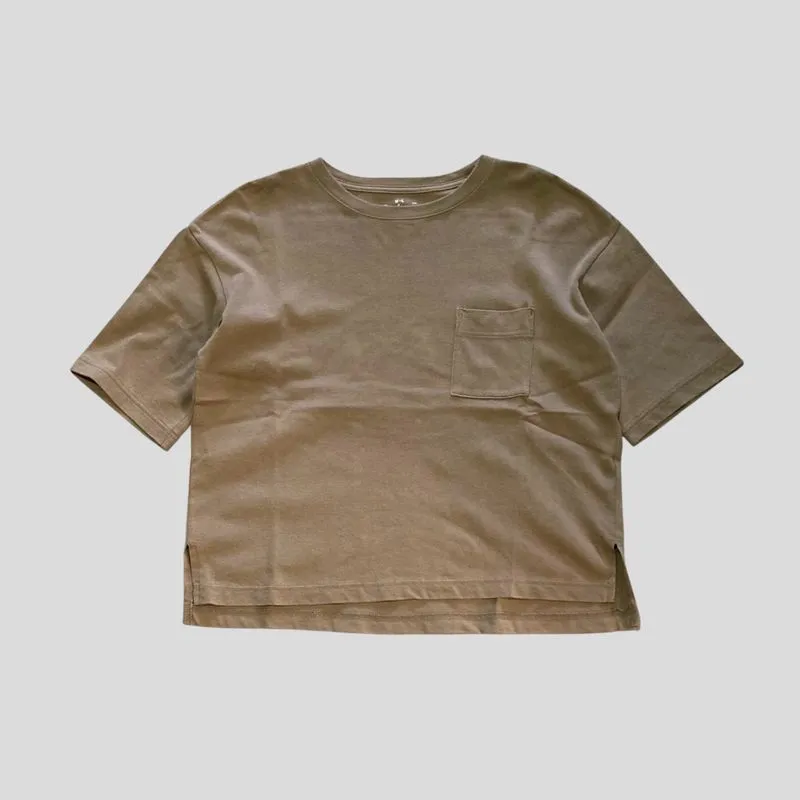 Kaos muji japan pocket boxy crop tshirt photo 1